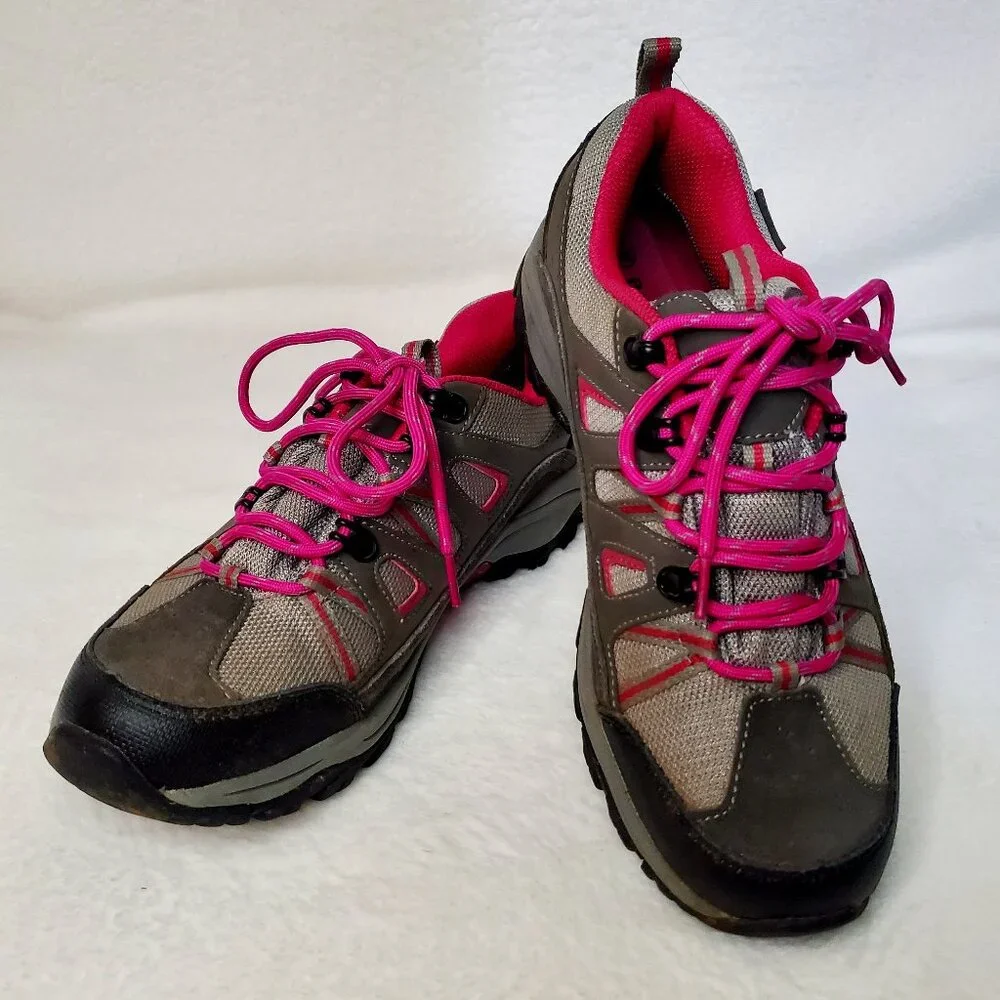 Bearpaw Hiking Shoes Pink & Grey Walking Hiker Activewear Women's Size 10 - Picture 3 of 11